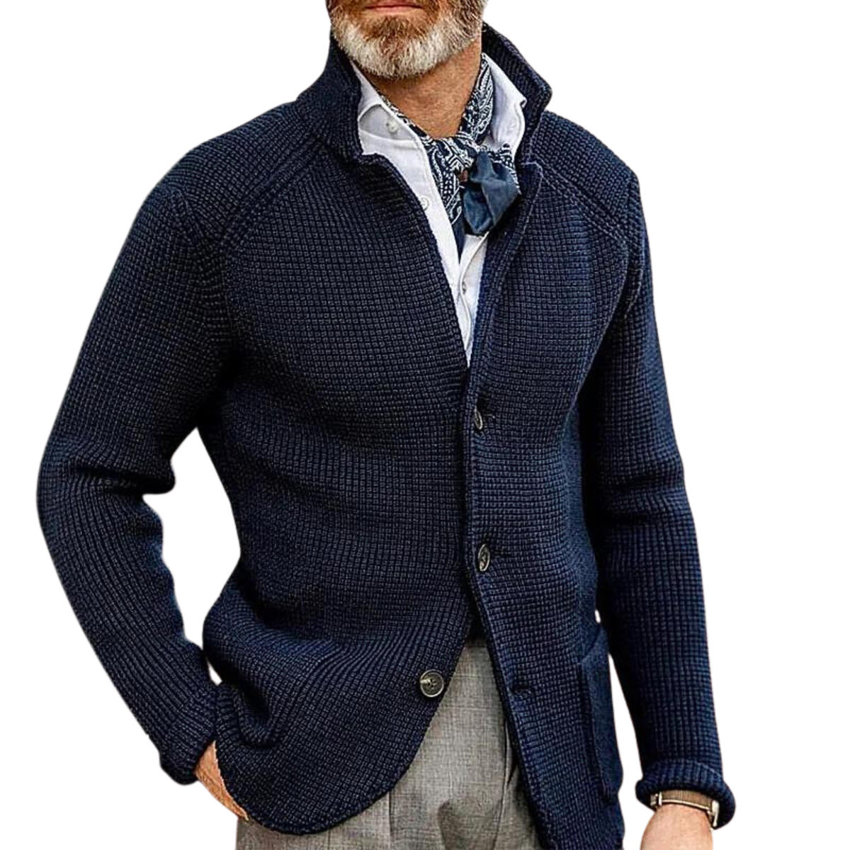 Lannister™ Knitted Cardigan Sweater - Slim Fit