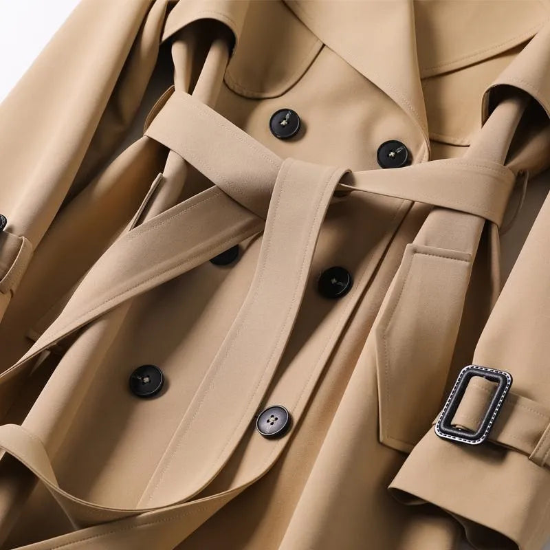 Autumn™ Double-Breasted Trenchcoat Met Ceintuur